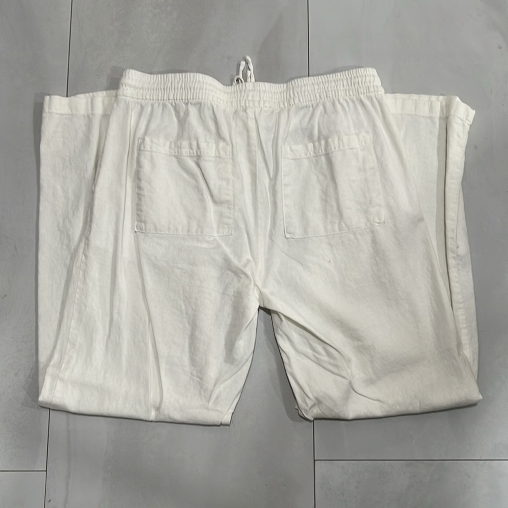 Women’s old navy linen wide leg pants size M - Picture 3 of 3